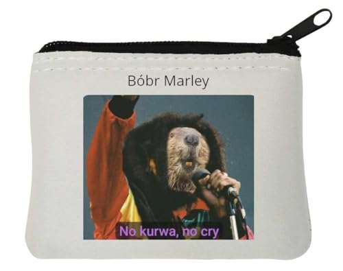 Biobr Sings no kurwa no cry Lustiges polnisches Meme Neopren-Geldbörse, 12 x 9 cm, Weiß Biobr Sings no kurwa no cry Lustiges polnisches Meme Neopren-Geldbörse, 12 x 9 cm, Weiß von Generisch