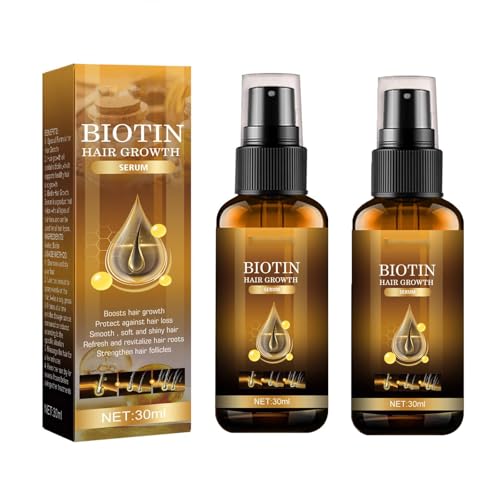 Biotin Haarwuchs Serum 30ml, Biotin Haarwachstum Spray Biotin Hair Growth Spray Haarwachstum Beschleunigen und Gegen Haarausfall Haarserum Haarpflege für Dünnes Kaputtes Trockenes Haar von Generisch