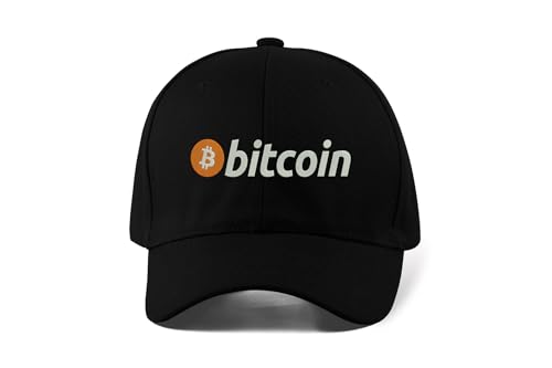 Bitcoin Classic Logo Crypto Embroidered Adjustable Baseball Cap Black, Schwarz , Einheitsgröße von Generisch