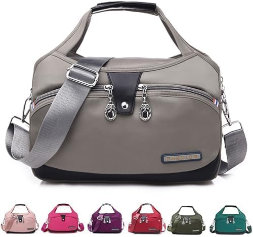 Blaciokamith Tote -Tasche,Blaciokamith Weiche Seite Leichtes Untersitztasche，Blaciokamith Multipocket Modes Wasserdichte Handtasche Crossbody ，Anti -Diebstahl -Handtaschen,Grey von Generisch