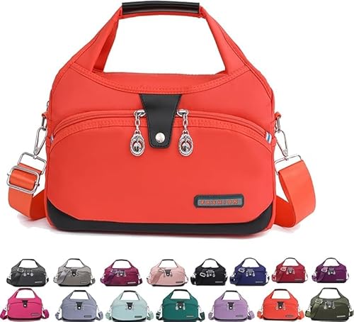Blaciokamith Tote -Tasche,Blaciokamith Weiche Seite Leichtes Untersitztasche，Blaciokamith Multipocket Modes Wasserdichte Handtasche Crossbody ，Anti -Diebstahl -Handtaschen,Orange von Generisch