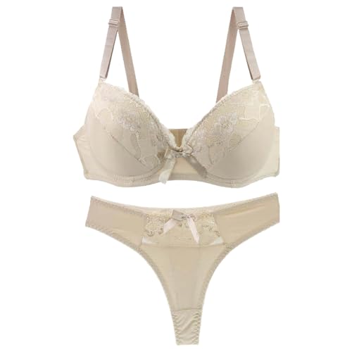 Black Friday, Alle Meine Bestellungen Anzeigen 2024, Push Up BH Set, BH Damen Mit Bügel Große Größen Unterwäsche Set Frauen BH Und Slip Lingerie Dessous Setshoeschen Damen Spitze Set von Generisch