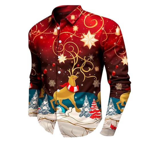 Black Friday Angebote 2024,Weihnachtshemd Herren Ugly 3D Lustig Christmas Print Hemden Weihnachten Hässliche Langarm Button Up Funky Klassisch Regular Fit Freizeithemd Weihnachtskostüm Motive Top Black Friday Angebote 2024,Weihnachtshemd Herren Ugly 3D Lustig Christmas Print Hemden Weihnachten Hässliche Langarm Button Up Funky Klassisch Regular Fit Freizeithemd Weihnachtskostüm Motive Top von Generisch