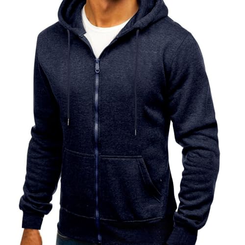 Black Friday Angebote 2024 AB Wann Fleecejacke Herren mit Kapuze Warm Fleece Sweatjacke Einfarbig Hoodie Übergangsjacke Plus Size Pullover Kapuzenjacke Langarm Freizeitjacke Freizeit Sweatshirt von Generisch