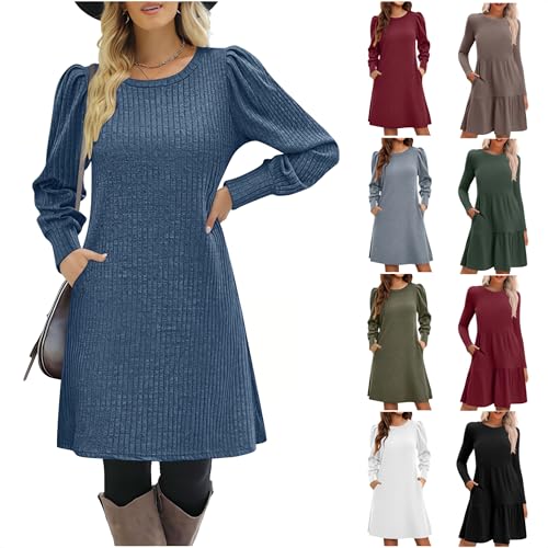 Black Friday Angebote 2024 AB Wann Strickkleid Damen Winter Knielang Pulloverkleid Elegant Herbstkleid mit Taschen A-Linie Einfarbig Winterkleid Stretch Langarm Minikleid Patchwork Black Friday Angebote 2024 AB Wann Strickkleid Damen Winter Knielang Pulloverkleid Elegant Herbstkleid mit Taschen A-Linie Einfarbig Winterkleid Stretch Langarm Minikleid Patchwork von Generisch