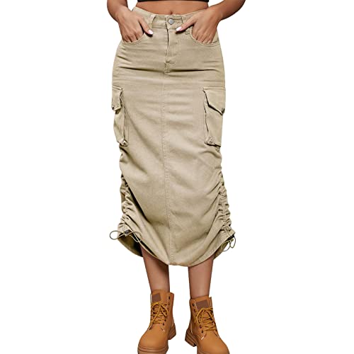 Black Friday Angebote 2025 Angebote Black Friday Rock Lang Damen Sommer Boho Mode-Halben Körper-Jeansrock Zeichnen Enges Schwarzes Kleid von Generisch