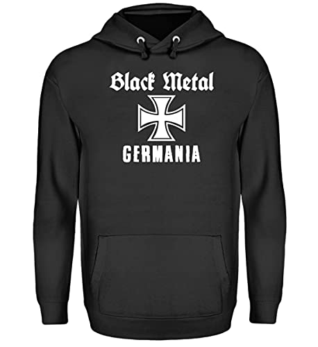Black Metal Germania - Eisernes Kreuz - Unisex Kapuzenpullover Hoodie -L-Jet Schwarz von generisch