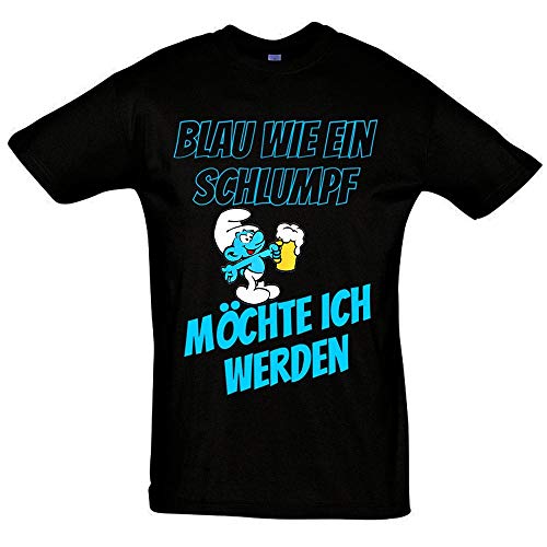 Blau wie EIN Schlumpf möchte ich Werden T-Shirt (L) von Generisch