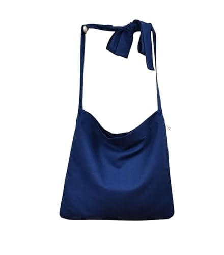 Blaue Leinen-Handtasche mit Bindegriff von Generisch