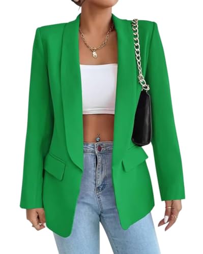 Blazer Damen Elegant Frühlings Kurz Mantel Jacke Mit Doppelter Seitentasche Elegant Langarm Blazer Anzug für Damen von Generisch