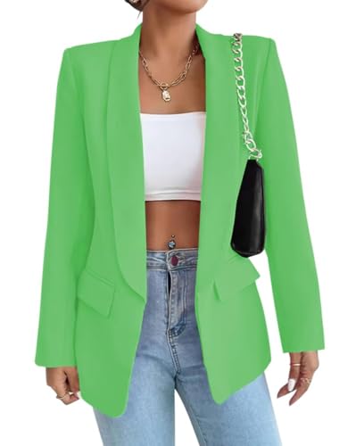 Blazer Damen Elegant Frühlings Kurz Mantel Jacke Mit Doppelter Seitentasche Elegant Langarm Blazer Anzug für Damen von Generisch