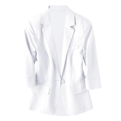 Blazer Jacke Damen Business Cardigan Blazer Damen Kurz - Leichter Blazer Sommer - Dünner Blazer Sommer - Bolero Anzug Jacke Kurzjacke Festlich Kleid Locker Kurz Sommerblazer Leicht Anzugjacke von Generisch