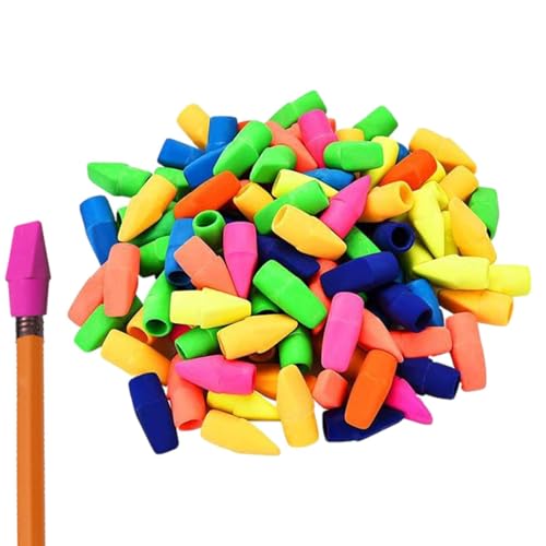 Bleistift Top Eraser | Radiergummi Caps süße Topper -Radiergummis - Radiergummi für Bleistifte Party Geschenke, 50pcs/100pcs/200pcs, Color Random von Generisch