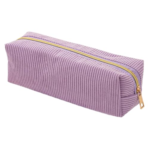 Bleistiftfall | Multi-Purple-Bleistift-Fall Mit Großer Kapazität | Zipper -Beutel, Schreibwarenorganisator Mit Reißverschluss Für Radiermarker Lineal Sticky Notes Office Täglich Nutzung Travel Work Co von Generisch