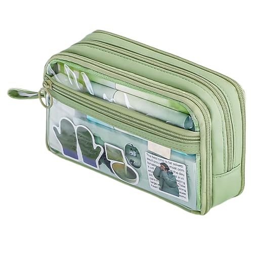 Bleistiftfall - Schulstiftfälle | Transparenter Stiftkoffer Mit Großer Kapazität | Multifunktionaler Stiftbeutel | Klare Make -up -Tasche | Reisefreundliche Utensilhalterin Für Kinder Teen Co von Generisch