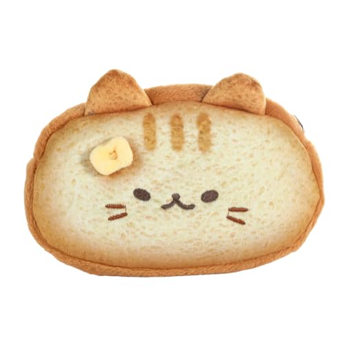 Bleistiftkoffer Niedlicher Toast - Bleistiftkoffer Niedliche Toast Katze Design | Kitty Clothes Zipper Penciil Box Casee | Organizer Ästhetische Tasche Für Rucksack Kindergartenschule Kinder Te von Generisch