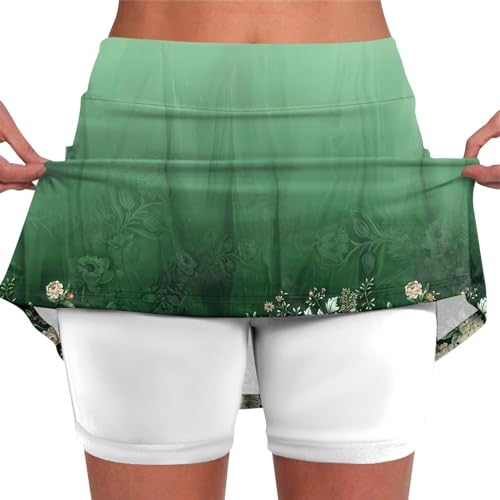Blitzangebote Outlet Damen Sale Tennisrock Damen Mit Hose Sport Tennis Rock 2 In 1 Rock Mit Hose Drunter Hohe Taille Sommer Röcke Kurze Hose Damen Sale Sale Angebote Damen Bekleidung von Generisch