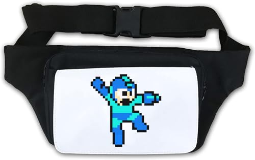 Blue Pixel Man Art Hüfttasche, Bauchtasche, Weiß von Generisch