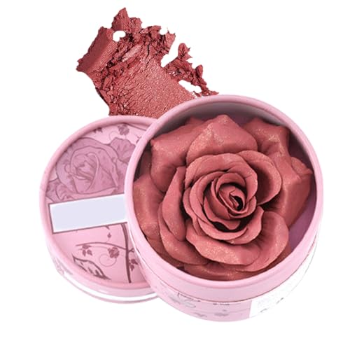 Blume Beauty Blush - 3D Blütenblatt Rose Make -up Blussh | Glatte Blütenblatttextur Rosse Bllush | Highlighter Lidschatten für das Gesicht Tagesreisen Bühne Fotografie Sommer von Generisch