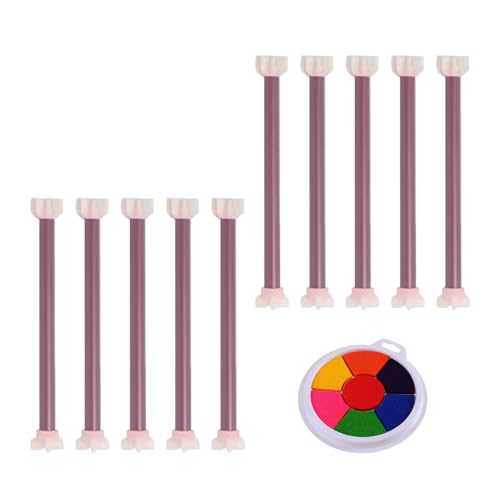 Blumen Blütenblatt Werkzeug Für Punktmalerei | 10 Stück Blumen Punkte Kunst Werkzeuge,Multifunktional Kunst Stempel Stift Ton Handwerk Zubehör,Keramikkarten Handwerk Zubehör von Generisch