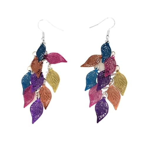 Blumen-Ohrstecker – bunte Quaste und Muschel-Set für Mädchen, Einheitsgröße, Achat von Generisch