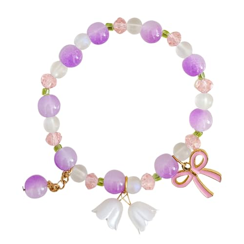 Blumenarmbänder Für Frauen - Hochzeitsschmuck Gradientenfarbe Modearmknochen, Blumenarmarm Stilvoller Handaccessoires Für Ungezwungene Formelle Anlässe Und Modisches Armband, Einzigartig Mit Einer Lil von Generisch