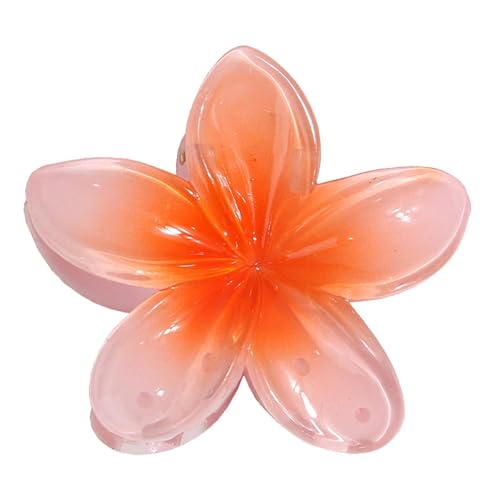 Blumenhaarclip, nicht rutschfeste Hochburg Leichte hawaiianische hawaiianische bunte Pflumeria Blumenförmige Clip, dick bis dünne Haarstyling-Accessoires für Frauen und Mädchen von Generisch