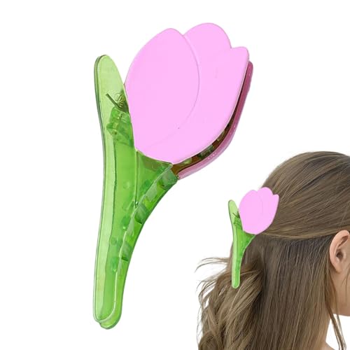 Blumenkrallen-Clips, Blumen-Haarspangen für Frauen, Haarspangen, rutschfest, starker Halt, hawaiianische Haarspangen für Mädchen, exquisite Clips, dünnes großes Kinn-Zubehör von Generisch