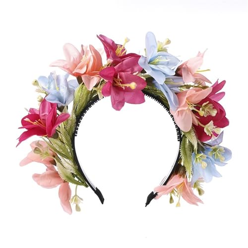 Blumenkrone für Damen, Hochzeit, Blumen-Haarband, Braut, Blumen-Haarband, Blumengirlanden, Kopfbedeckung, Styling-Werkzeuge von Generisch