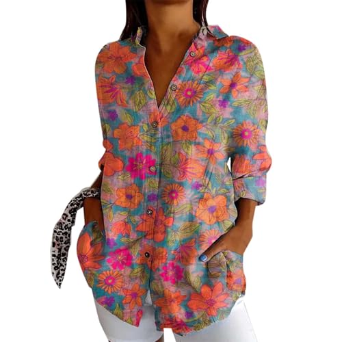 Bluse Damen Langarm V-Kragen Casual Geschäft Damentunika Button-Down Shirts Bügelleichtes Tops Blusen Modern Oberteil Hemd Für Den Alltag Blau Khaki Rosa Weiß Pink Dunkelblau Mehrfarbig von Generisch