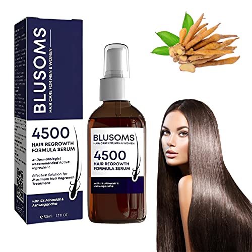 Blusoms Hairgrowth Formula Serum Spray, Ashwagandha 4500 Hair Growth Spray, Rapid Hair Growth, Promotes Thicker Stronger Hair for Men Women (1pcs) von Generisch