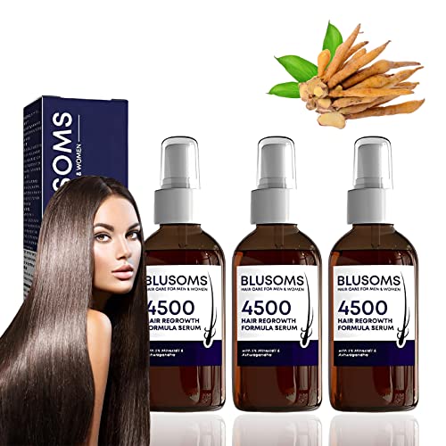 Blusoms Hairgrowth Formula Serum Spray, Ashwagandha 4500 Hair Growth Spray, Rapid Hair Growth, Promotes Thicker Stronger Hair for Men Women (3pcs) von Generisch