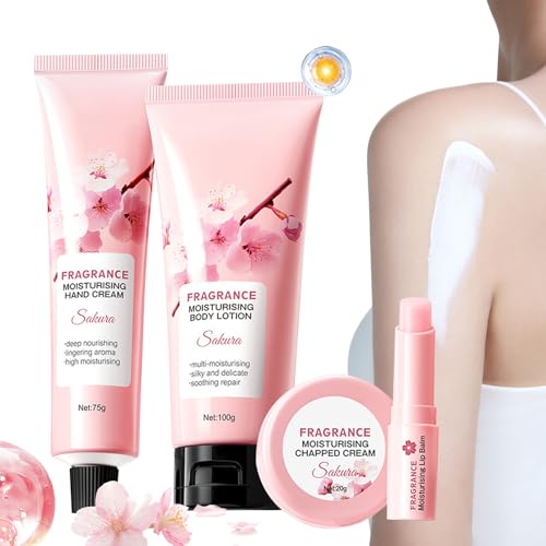 Bodylotion Für Frauen, Natürliche Körperlotion Für Trockene Haut, Handbalsam Pflegeset Für Trockene Haut Und Empfindliche Körperpartien Tägliche Pflege von Generisch