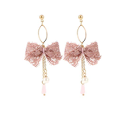 Böhmische lange Quasten-Ohrringe, Spitze, Schleife, Ohrringe für Damen, Rosa, praktisches Design Böhmische lange Quasten-Ohrringe, Spitze, Schleife, Ohrringe für Damen, Rosa, praktisches Design von Generisch
