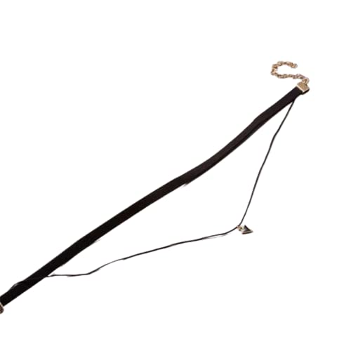 Bohemia Halskette mit T-Anhänger, klassisch, Gothic, Spitze, Schwarz, N0235, modische Verarbeitung von Generisch