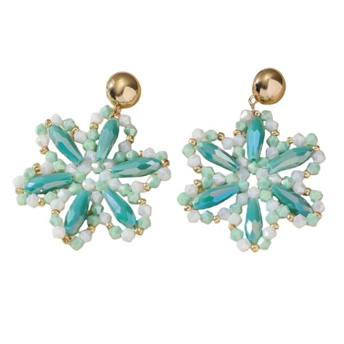 Boho Native Handgemachte Perlenblumen Ohrringe, Boho Große Statement Perlen Tropfen Ohrringe Perlenarbeit Sommer Tropischer Strand Schmuck für Frauen Grün Boho Native Handgemachte Perlenblumen Ohrringe, Boho Große Statement Perlen Tropfen Ohrringe Perlenarbeit Sommer Tropischer Strand Schmuck für Frauen Grün von Generisch