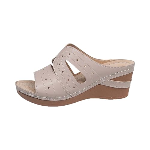 Boho Plateausandalen Damen Dicker Absatz Freizeit Pantoletten Rutschfest Leicht Atmungsaktiv Weich Leder Orthopädische Open Toe Sommerschuhe Outdoorsandale Strand Boho Plateausandalen Damen Dicker Absatz Freizeit Pantoletten Rutschfest Leicht Atmungsaktiv Weich Leder Orthopädische Open Toe Sommerschuhe Outdoorsandale Strand von Generisch
