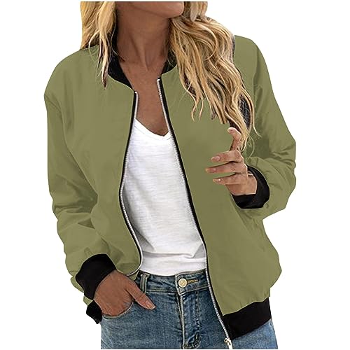 Bomberjacke Damen Blumenmuster Leichte Sommerjacke Frühlingsjacke Sommer Reißverschluss Kurz Pilotenjacke Blouson Jacke Dünne Langarm Übergangsjacke College Jacke Mädchen Fliegerjacke 87 von Generisch