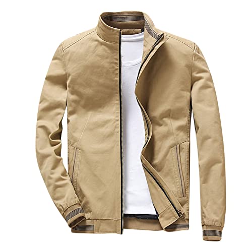 Bomberjacke Herren Herren-Jacken Jacke Frühling Übergangsjacke Freizeitjacke Sommerjacke Leicht Blouson Man Frühlingsjacke Fliegerjacke Jacken Übergang Trainingsjacke Leichte Steppjacke von Generisch
