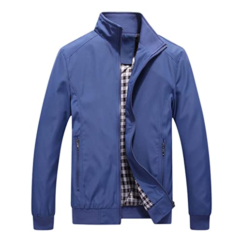 Bomberjacke Herren Reißverschluss Mit Taschen Übergangsjacke Pilotenjacke Leichte Stehkragen Sportlich Fliegerjacke Freizeitjacke Kurze Regular Windjacke Herren Übergangsjacke Männer Winterjacke von Generisch