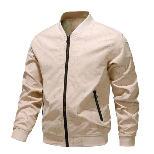 Bomberjacke Herren Reißverschluss mit Taschen Übergangsjacke Pilotenjacke Leichte Stehkragen Sportlich Fliegerjacke Freizeitjacke Kurze Regular Fit Herbst Blouson Bikerjacke Bomberjacke Herren Reißverschluss mit Taschen Übergangsjacke Pilotenjacke Leichte Stehkragen Sportlich Fliegerjacke Freizeitjacke Kurze Regular Fit Herbst Blouson Bikerjacke von Generisch