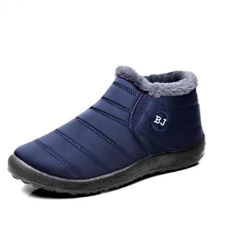 Boojoy Winterstiefel, rutschfeste Winter-Schneestiefel für Damen und Herren, warme Schlupfstiefel für den Außenbereich (Blue, Erwachsene, Damen, 39, Numerisch, EU Schuhgrößensystem, M) von Generisch