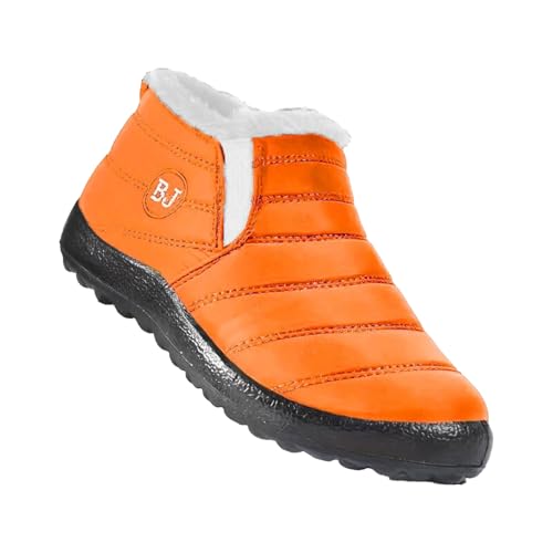 Boojoy Winterstiefel Winterschuhe für Damen Schneestiefel Herren Damen Pelzfutter Wasserdicht Slip On Outdoor Warm Stiefeletten, Orange, 40.5 EU Boojoy Winterstiefel Winterschuhe für Damen Schneestiefel Herren Damen Pelzfutter Wasserdicht Slip On Outdoor Warm Stiefeletten, Orange, 40.5 EU von Generisch