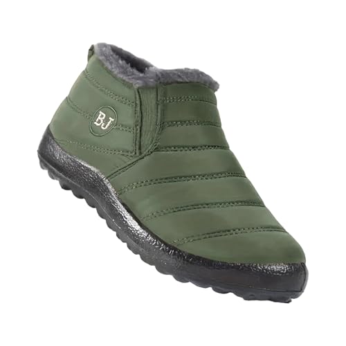 Boojoy Winterstiefel Winterschuhe für Damen Schneestiefel Herren Damen Pelzfutter Wasserdicht Slip On Outdoor Warm Stiefeletten, dunkelgrün, 37.5 EU Boojoy Winterstiefel Winterschuhe für Damen Schneestiefel Herren Damen Pelzfutter Wasserdicht Slip On Outdoor Warm Stiefeletten, dunkelgrün, 37.5 EU von Generisch