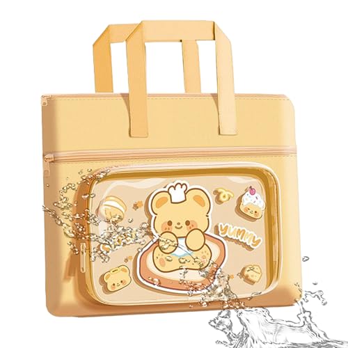 Book Tote Bag, Animal Document Pouch, 13.78x10.63 Inches Waterproof Zippered Carrier, Large Capacity Storage for Teenagers Airplane Travel School Shopping Daycare Vacation Picnic and Beach Needs von Generisch