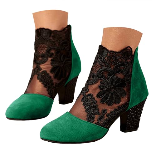 Boots Damen mit Absatz Stiefeletten Damen Spitze Pumps Schuhe Blockabsatz Stiefeletten Runder Spitze Blumenmuster Mesh Hohle Tüll Strass Herbststiefel Reißverschluss Freizeit Atmungsaktiv Casual Boots Damen mit Absatz Stiefeletten Damen Spitze Pumps Schuhe Blockabsatz Stiefeletten Runder Spitze Blumenmuster Mesh Hohle Tüll Strass Herbststiefel Reißverschluss Freizeit Atmungsaktiv Casual von Generisch
