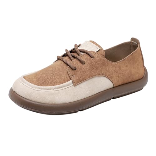 Bootsschuhe Damen Slip On Loafer Freizeitschuhe Damen Mokassins Halbschuhe Sommerschuhe Walkingschuhe Plateau Schuhe Wanderschuhe Orthopädische Schuhe Gesundheitsschuhe Breite Füße Bequeme Leichte von Generisch