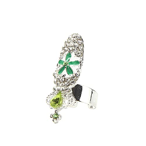 Bowknot Nagel Finger Ringe Mode Nagel Blume Ring Krone Charm Frauen Ringe Chunky Dome Ring, Einheitsgröße, Metall, Kein Edelstein von Generisch