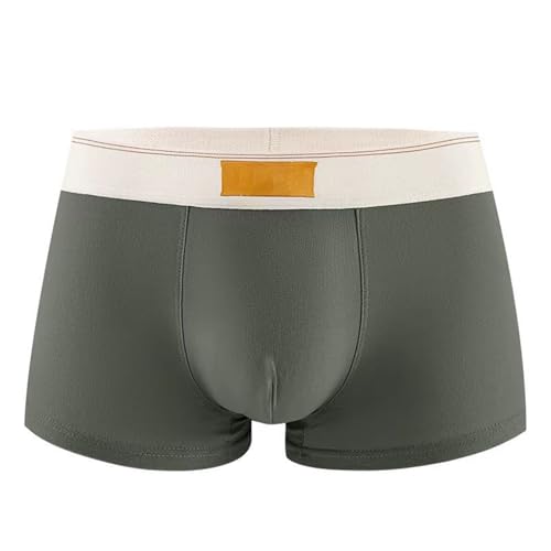 Boxershort Herren Retroshorts Hipster Microfaser Unterhosen Männer Boxershorts Männer Baumwolle Men Retroshorts Trunks Weich Atmungsaktiv Sport Boxershorts Unterwäsche (Grau, L) von Generisch