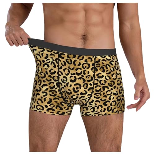Boxershort Herren Retroshorts Leo Print Hipster Boxershorts Unterhosen Männer Männer in Boxershort Retroshorts Baumwolle Trunks Atmungsaktiv Stretch Sport Boxershorts Unterwäsche (Weiß, L) von Generisch